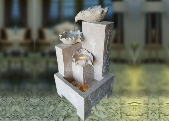 चीन स्क्वायर बेस लोटस सैंडस्टोन वॉटर फाउंटेन आपूर्तिकर्ता