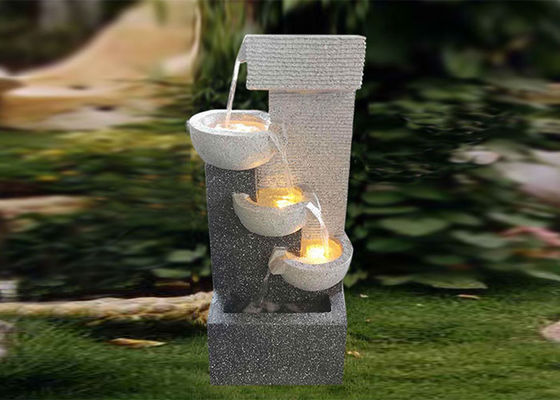 चीन H70.5CM हैंडमेड रंगीन एलईडी पानी के फव्वारे Polyresin आपूर्तिकर्ता
