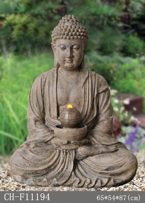 34 इंच मेडिटेरिंडे बुद्ध वाटर फाउंटेन आपूर्तिकर्ता