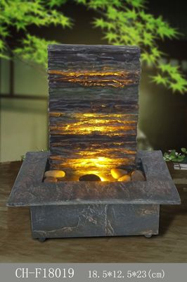 Polyresin स्लेट छोटे इनडोर फव्वारे और झरने आपूर्तिकर्ता