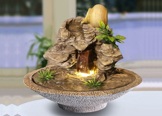 बहु रंग Polyresin पर्वत इंडोर टेबलटॉप फव्वारे आपूर्तिकर्ता